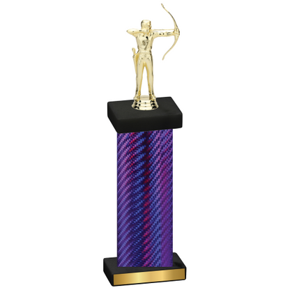 Single Purple Carbon Fiber Archery Trophy