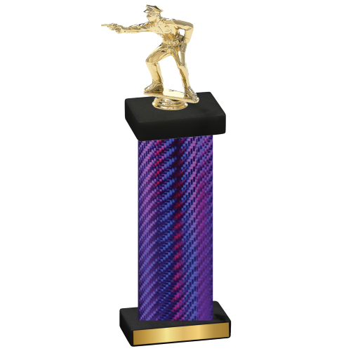 Single Purple Carbon Fiber Shooter Trophy