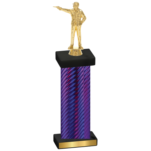 Single Purple Carbon Fiber Shooter Trophy