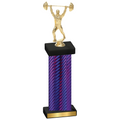 Single Purple Carbon Fiber Weights Trophy