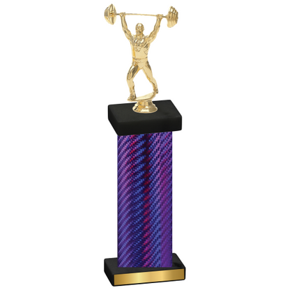 Single Purple Carbon Fiber Weights Trophy