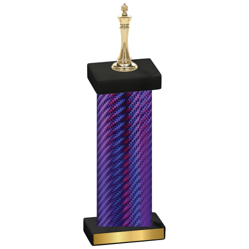 Single Purple Carbon Fiber Chess Trophy