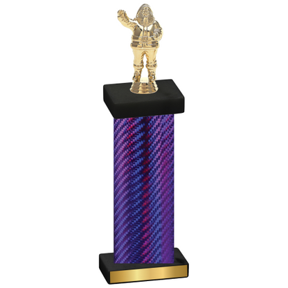 Single Purple Carbon Fiber Holiday Trophy