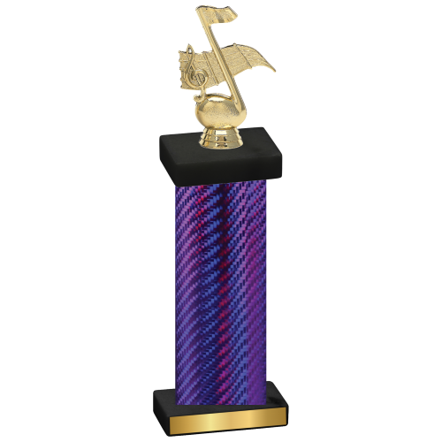 Single Purple Carbon Fiber Music Trophy