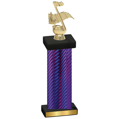 Single Purple Carbon Fiber Music Trophy