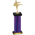 Single Purple Carbon Fiber Karate Trophy