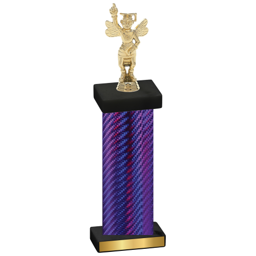 Single Purple Carbon Fiber Academics Trophy