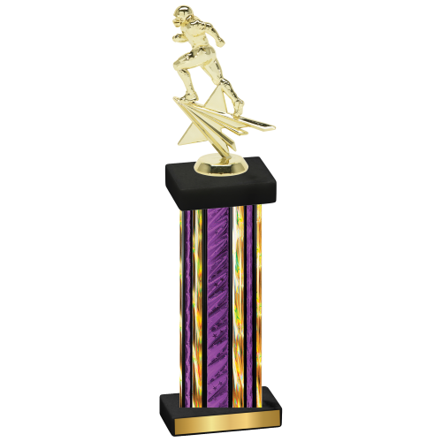 Single Purple Glacier Football Trophy