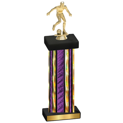 Single Purple Glacier Soccer Trophy