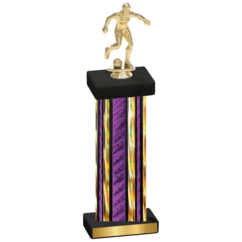 Single Purple Glacier Soccer Trophy