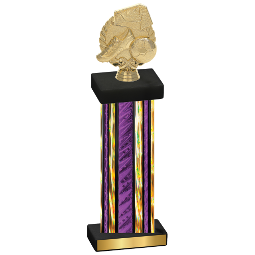 Single Purple Glacier Soccer Trophy