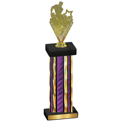 Single Purple Glacier Rugby Trophy