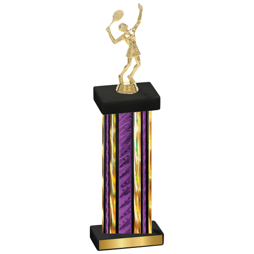 Single Purple Glacier Tennis Trophy