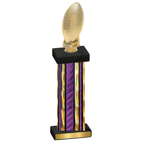 Single Purple Glacier Football Trophy