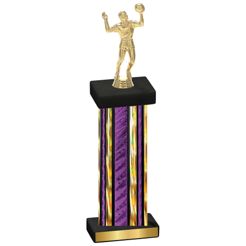 Single Purple Glacier Volleyball Trophy