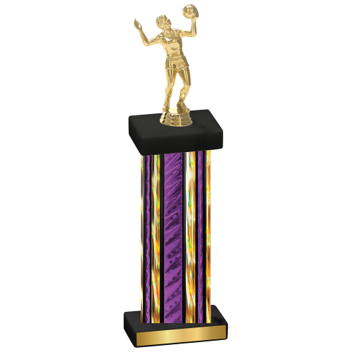 Single Purple Glacier Volleyball Trophy