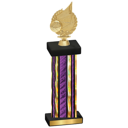 Single Purple Glacier Volleyball Trophy