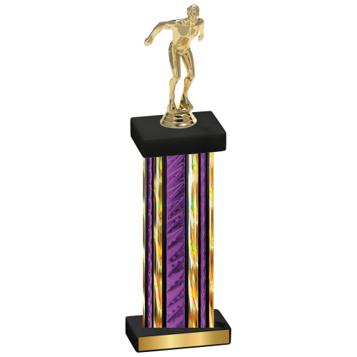 Single Purple Glacier Swimming Trophy