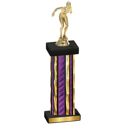 Single Purple Glacier Tennis Trophy