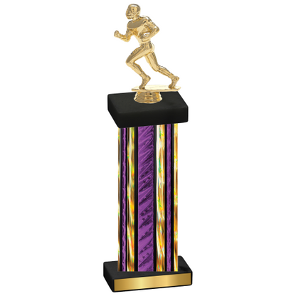 Single Purple Glacier Football Trophy