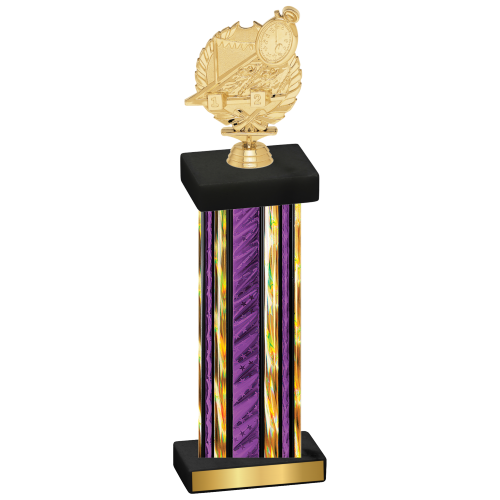 Single Purple Glacier Swimming Trophy