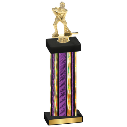 Single Purple Glacier Hockey Trophy
