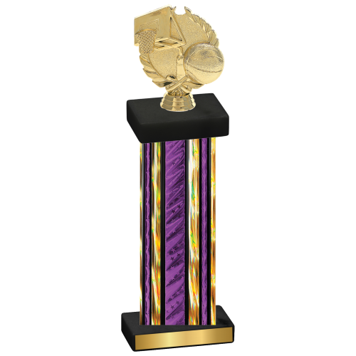 Single Purple Glacier Basketball Trophy