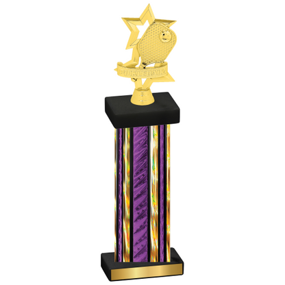 Single Purple Glacier Pickleball Trophy