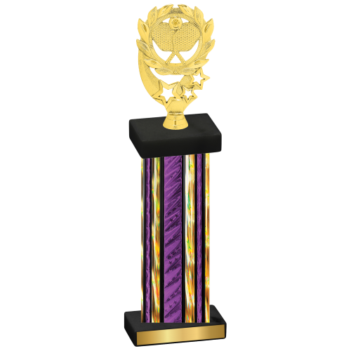 Single Purple Glacier Pickleball Trophy