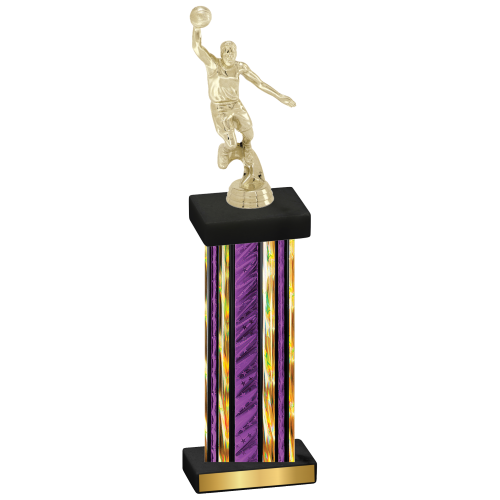 Single Purple Glacier Basketball Trophy