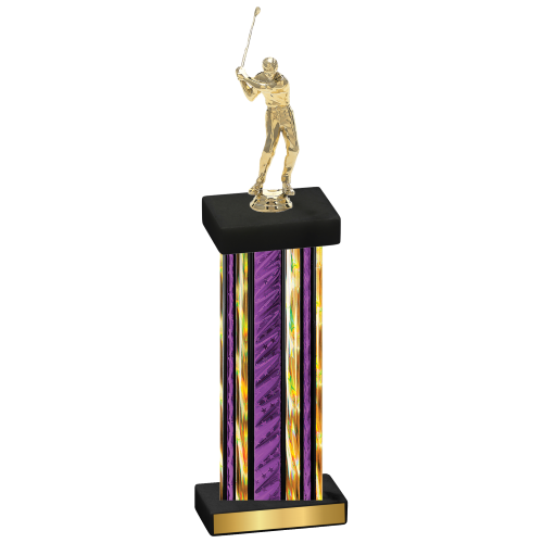 Single Purple Glacier Golf Trophy