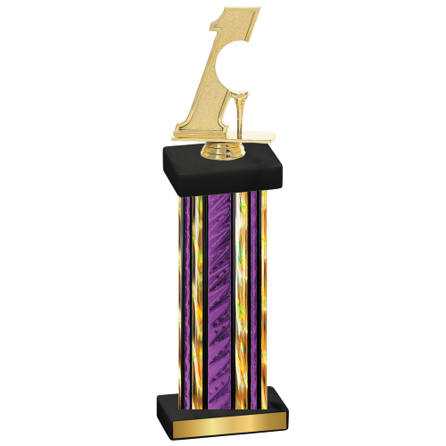 Single Purple Glacier Golf Trophy