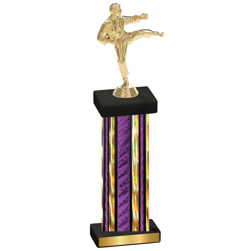 Single Purple Glacier Karate Trophy