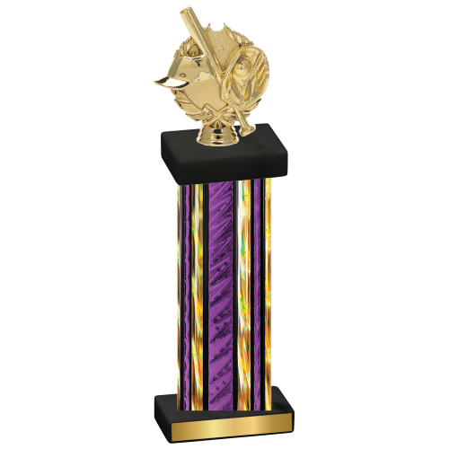 Single Purple Glacier Baseball Trophy