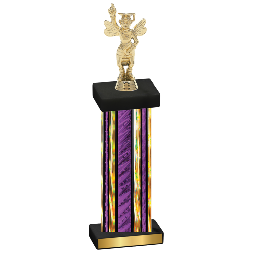 Single Purple Glacier Academics Trophy