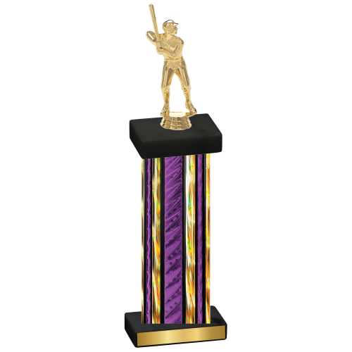 Single Purple Glacier Baseball Trophy