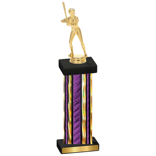 Single Purple Glacier Softball Trophy