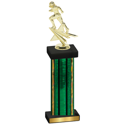 Single Green Glacier Football Trophy