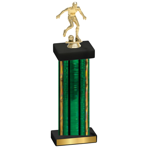 Single Green Glacier Soccer Trophy