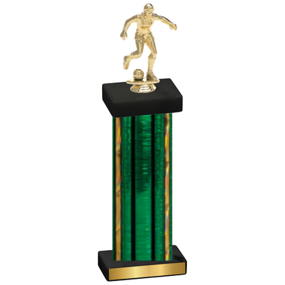 Single Green Glacier Soccer Trophy