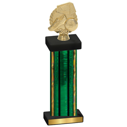 Single Green Glacier Soccer Trophy