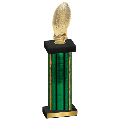 Single Green Glacier Football Trophy