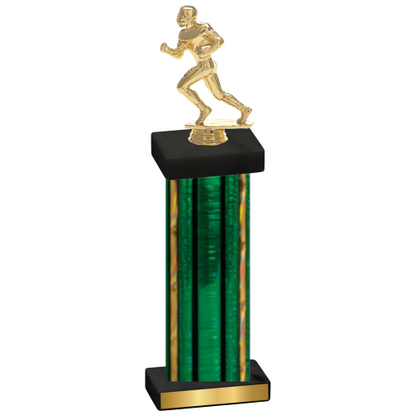 Single Green Glacier Football Trophy