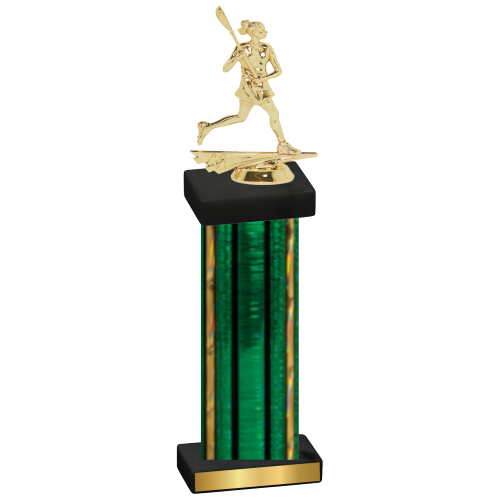 Single Green Glacier Lacrosse Trophy