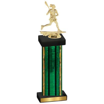 Single Green Glacier Lacrosse Trophy