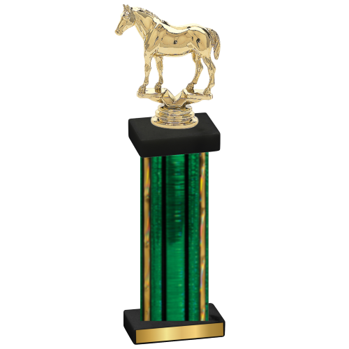 Single Green Glacier Horses Trophy