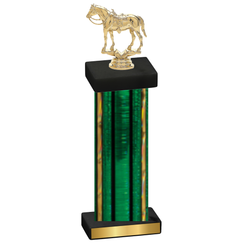 Single Green Glacier Horses Trophy