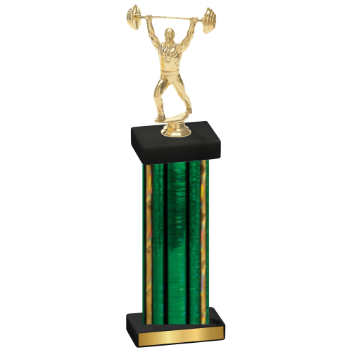 Single Green Glacier Weights Trophy