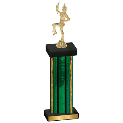 Single Green Glacier Majorette Trophy