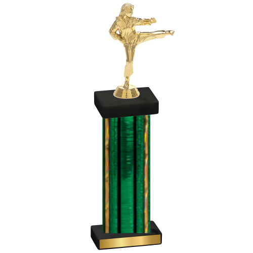 Single Green Glacier Karate Trophy